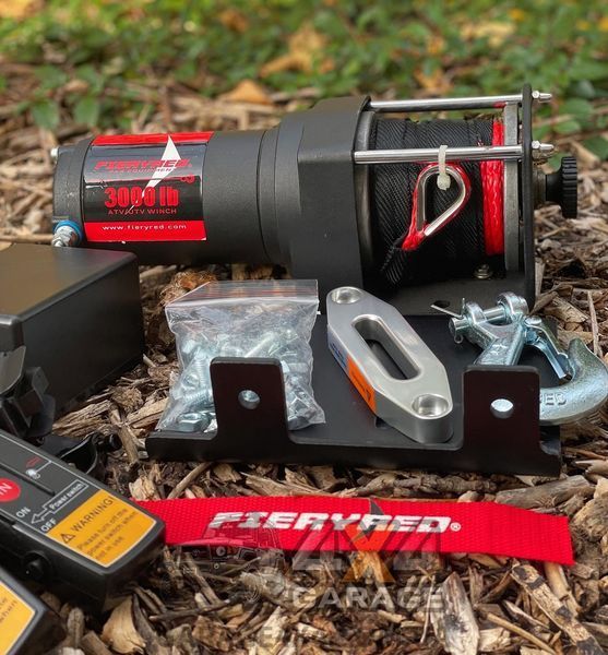 Лебедка для квадроцикла FieryRed 3000 (12 Вольт / Синтетика / 1360 кг) FR3000SR фото