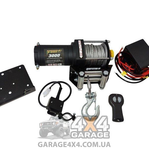 Лебідка для квадроциклу Kangaroowinch 3000 (Сталевий трос / 12 вольт /1361 кг) K3000 фото