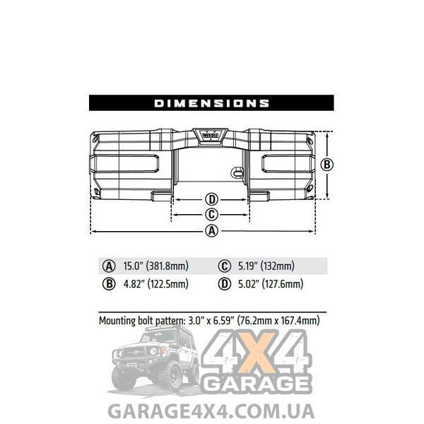 Лебедка для квадроцикла ATV WARN AXON 45 (12В / 2041 кг) 101145 фото