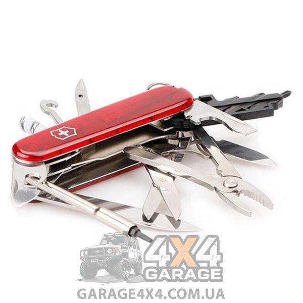 Ніж складаний, мультитул Victorinox Cybertool (91 мм, 34 функції), червоний прозр. 1.7725.T 1870744715 фото