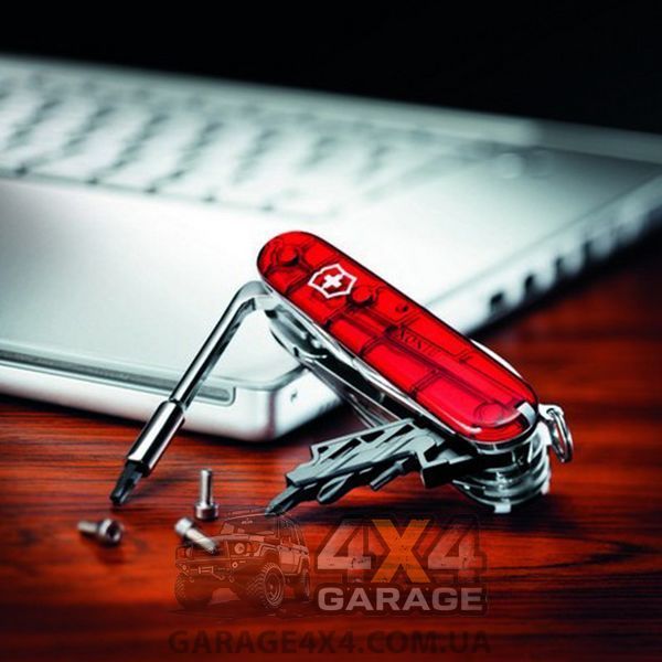 Ніж складаний, мультитул Victorinox Cybertool (91 мм, 34 функції), червоний прозр. 1.7725.T 1870744715 фото
