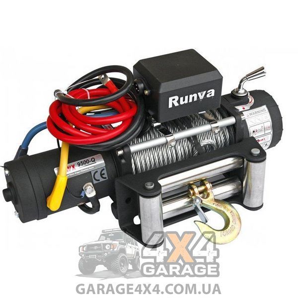 Скоростная автолебедка 12 Вольт Runva EWX-Q 9500lbs EVO (Стальной трос) EWX9500-Q-EVO фото