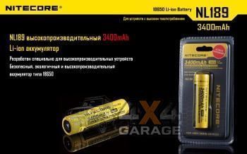 Акумулятор літієвий Li-Ion 18650 Nitecore NL1834 3.7V (3400mAh), захищений 1870743569 фото
