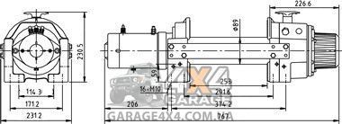 Лебедка электрическая для внедорожника Come Up DP-10000 12V / 4535 кг 334286 фото
