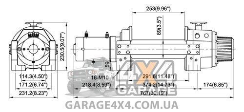 Лебедка электрическая для внедорожника Come Up DP-10000 12V / 4535 кг 334286 фото