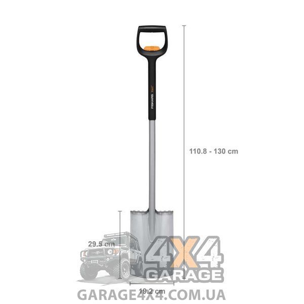 Прямая штыковая лопата Fiskars Xact 1066733 с телескопической ручкой 1066733 фото