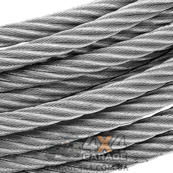Сталевий трос для лебідки позашляховика та евакуатора 10 мм х 24 метри steel10x24 фото