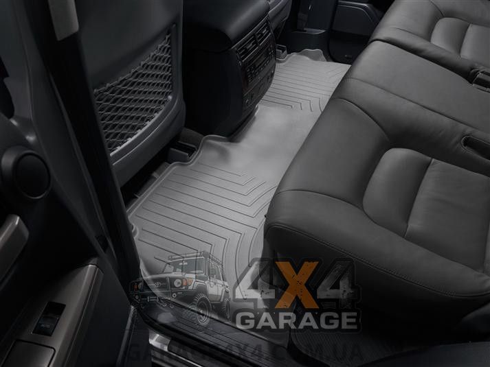 Задние резиновые автоковрики WeatherTech в салон Lexus LX 2008-2021 (Серые) 461572 фото