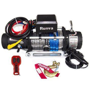 Лебідка автомобільна Runva EWX9500-Q-EVO-SR (Синтетичний трос / Ручний розпуск / Радіопульт) EWX9500-Q-EVO-SR фото