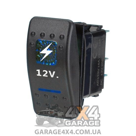 Тумблер з підсвічуванням 12V  OF083 фото