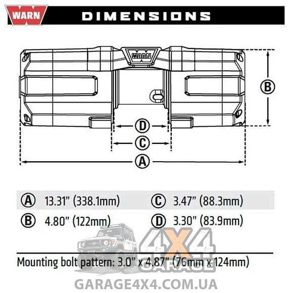 Лебідка для квадроциклу ATV WARN AXON 35-S (12 Вольт / 1588 кг) 101130 фото