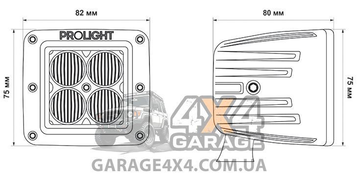 Светодиодная фара ProLight CUBE (40Вт) 010-40 фото
