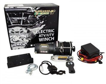 Лебідка для квадроциклу Kangaroowinch 3000 (Синтетичний трос / 12 вольт / 1361 кг) K3000SR фото