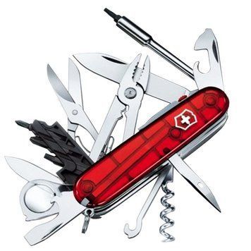 Нож складной, мультитул Victorinox Cybertool Lite (91мм, 36 функция), красный прозр. 1.7925.T 81-1276-03 фото