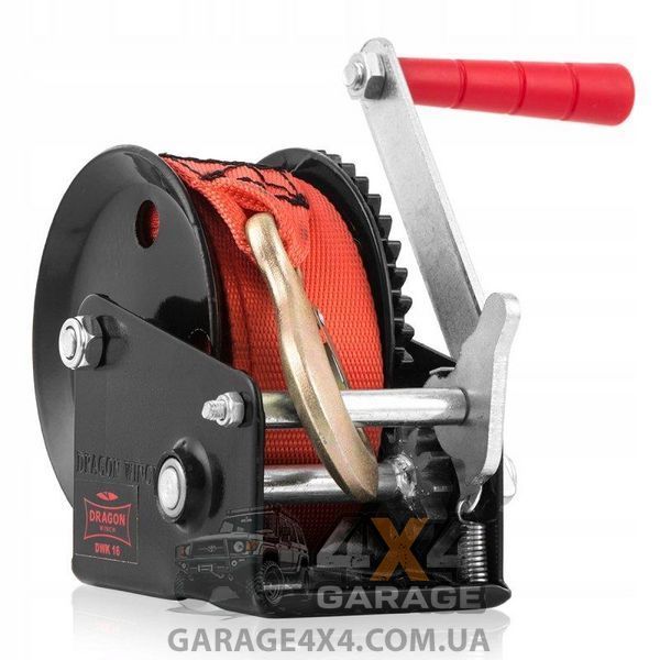 Ручная лебедка Dragon Winch DWK-16 (Синтетическая лента / 725 кг) DWK-16pas фото