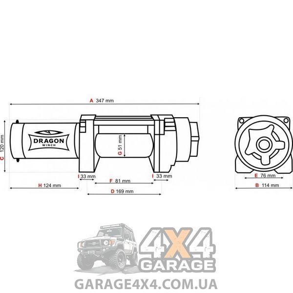 Электрическая лебедка Dragon Winch Highlander 3500HDs (синтетический трос / 1588 кг) DWH3500HDs фото