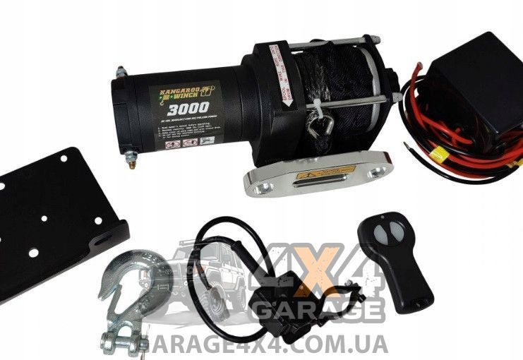 Лебедка для квадроцикла Kangaroowinch 3000 (Синтетический трос / 12 Вольт / 1361 кг) K3000SR фото