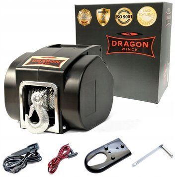 Переносна електрична лебідка Dragonwinch 5000 (Сталевий трос / 12 Вольт / 2265кг) DWP5000 фото