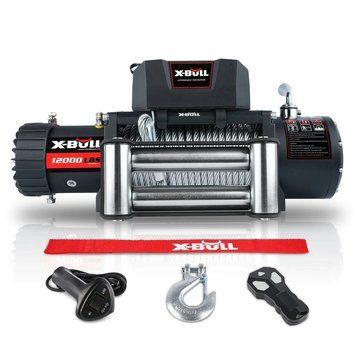Лебідка для позашляховика X-BULL 12000lbs (5445 кг/ Сталевий трос) HRW12000A фото