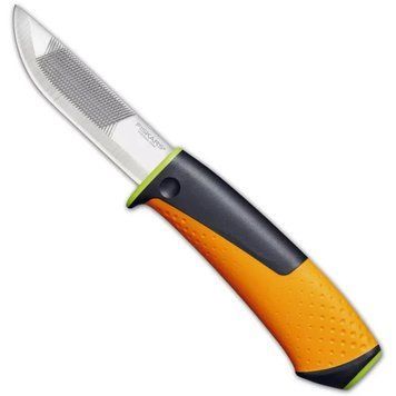 Нож Fiskars для тяжелых работ с чехлом-точилкой (1023619) 1023619 фото
