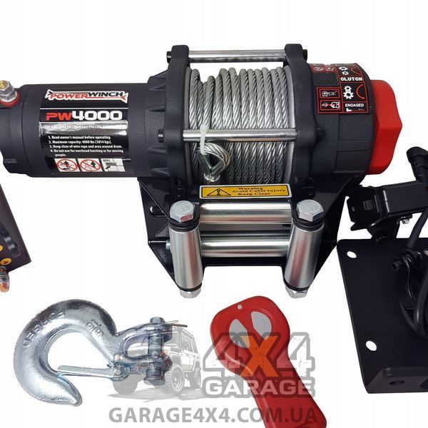 Лебедка для квадроцикла с беспроводным пультом Power Winch 4000 PW4000 фото