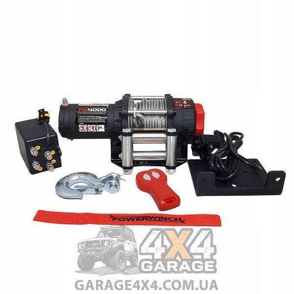 Лебедка для квадроцикла с беспроводным пультом Power Winch 4000 PW4000 фото