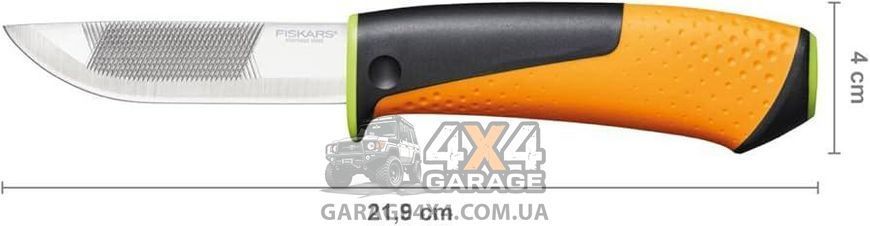 Нож Fiskars для тяжелых работ с чехлом-точилкой (1023619) 1023619 фото