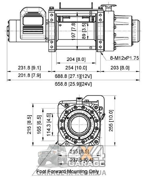 Лебедка COMEUP Walrus 24V 8165 кг 281810 фото