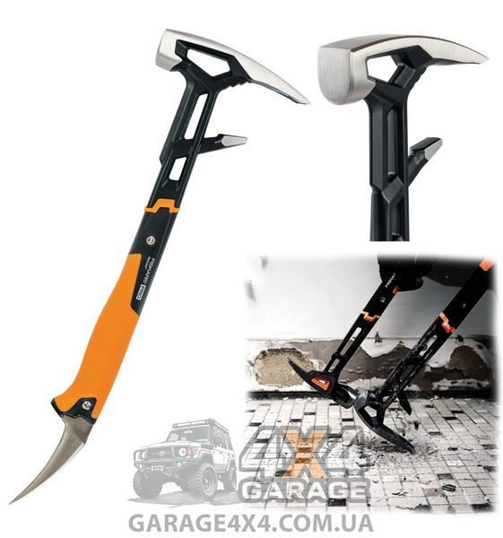 Молоток із гвоздодером для демонтажних робіт Fiskars IsoCore M (1027220) 1027220 фото