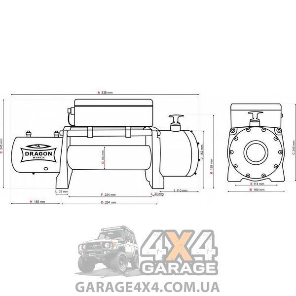 Лебідка для позашляховика Dragon Winch Maverick 12000HDI (Водонепроникний блок управління) DWM12000HDI фото