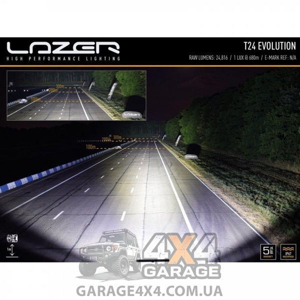 Світлодіодна балка для бездоріжжя Lazerlamps T24 Evolution (264 Вт / 1044 мм) 0024-EVO-B фото