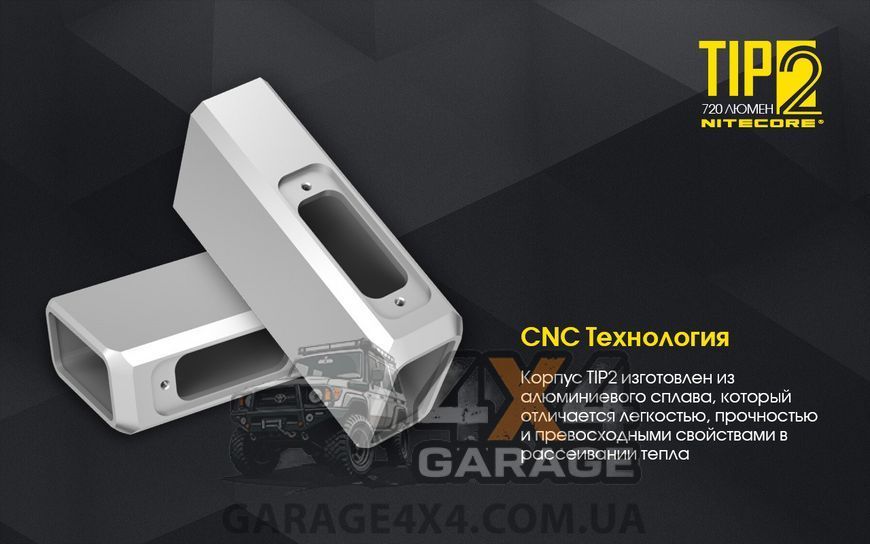 Ліхтар наключний Nitecore TIP 2 (CREE XP-G3 S3 LED, 720 люменів, 4 режими, USB, магніт) 1870748390 фото