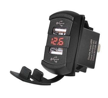 USB зарядка в авто с вольтметром 1093775060 фото