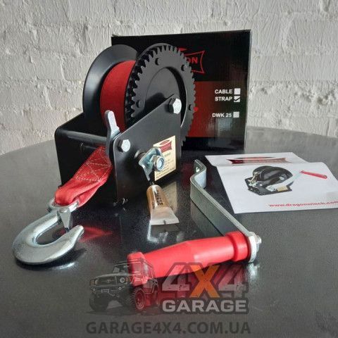 Ручна лебідка Dragon Winch DWK-25V (Синтетична стрічка) DWK-25Vpas фото
