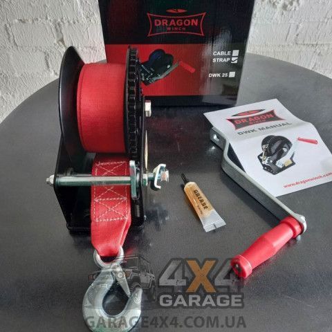 Ручна лебідка Dragon Winch DWK-25V (Синтетична стрічка) DWK-25Vpas фото