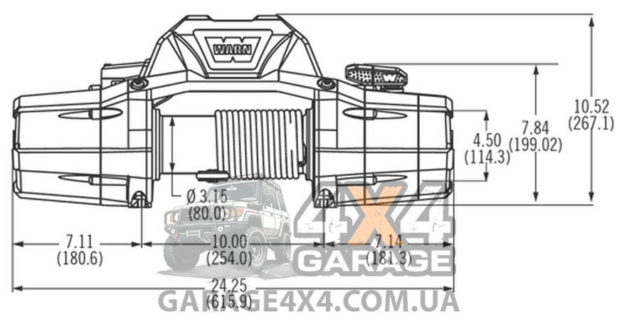 Лебедка для внедорожника WARN ZEON 12 (12В / 5443 кг) 89660 / 89120 фото