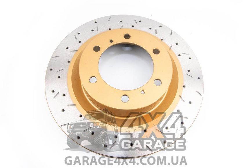 Посилений передній гальмівний диск DBA Street Series X Gold для Subaru Impreza (Вентильований з перфорацією) DBA650X фото