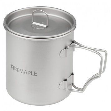 Компактний туристичний казанок-кухоль з титану з кришкою Fire-Maple Alti 600мл Alti 0.6L Titanium Cup фото