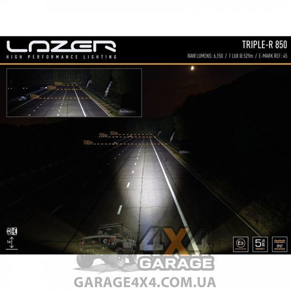 Світлодіодна балка Lazerlamps Triple-R 850 Standard (322 мм / 66 Вт) 00R6-Std-B фото