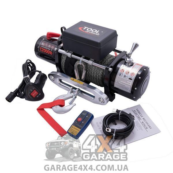 Лебідка для позашляховика 12 Вольт: PROwinch 12000 (синтетичний трос) TK616 фото