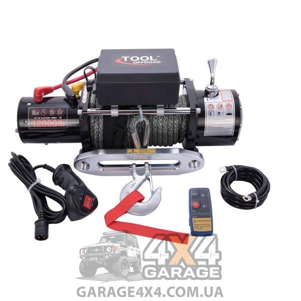 Лебідка для позашляховика 12 Вольт: PROwinch 12000 (синтетичний трос) TK616 фото