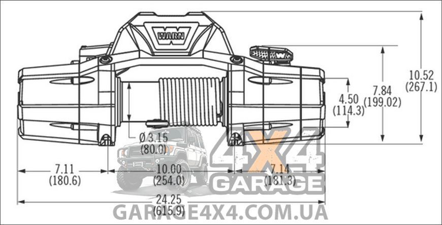 Лебедка для внедорожника WARN ZEON 10-S (12 Вольт / 4536 кг) 89611 фото
