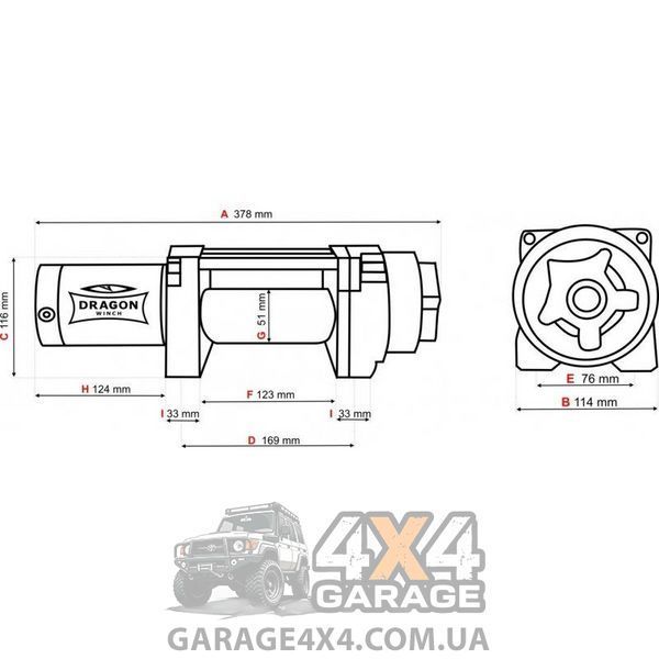 Електрична лебідка Dragon Winch Highlander 4500HDLs DWH4500HDLs фото