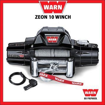 Электрическая лебедка для внедорожника со стальным тросом WARN ZEON 10 (12 Вольт / 4536 кг) 89650 фото