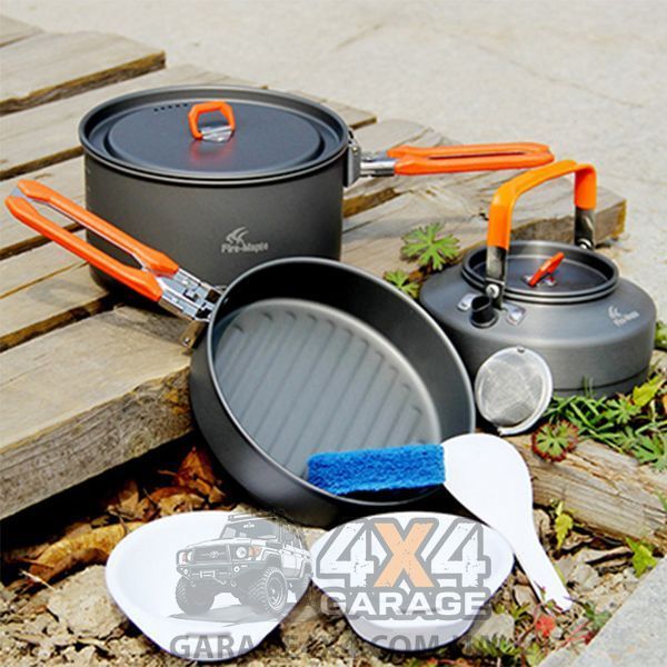 Набір туристичного посуду для кемпінгу, туризму та походів Fire-Maple FEAST 4 Orange (Алюміній) FEAST4 Orange фото