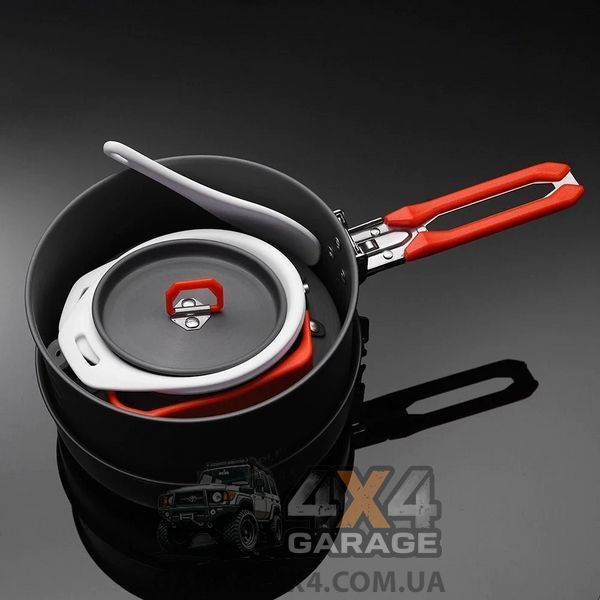 Набір туристичного посуду для кемпінгу, туризму та походів Fire-Maple FEAST 4 Orange (Алюміній) FEAST4 Orange фото