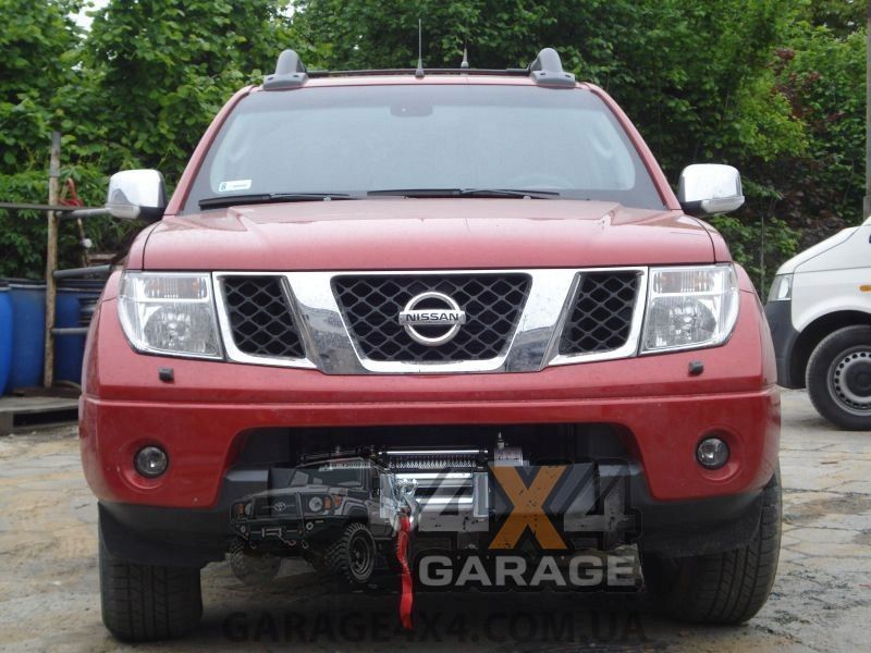 Площадка для установки лебедки в штатный бампер Nissan Navara D40 TK424 фото