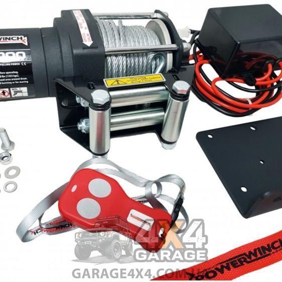 Лебедка для квадроцикла с беспроводным пультом Power Winch 3000 PW3000 фото