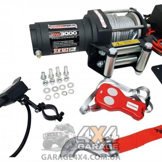 Лебедка для квадроцикла с беспроводным пультом Power Winch 3000 PW3000 фото