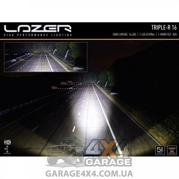 Світлодіодна балка дальнього світла Lazerlamps Triple-R 16 (180 Вт / 765 мм) 00R16-B фото